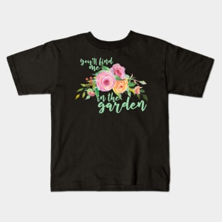 Garden Lovers Floral Painted Art Kids T-Shirt